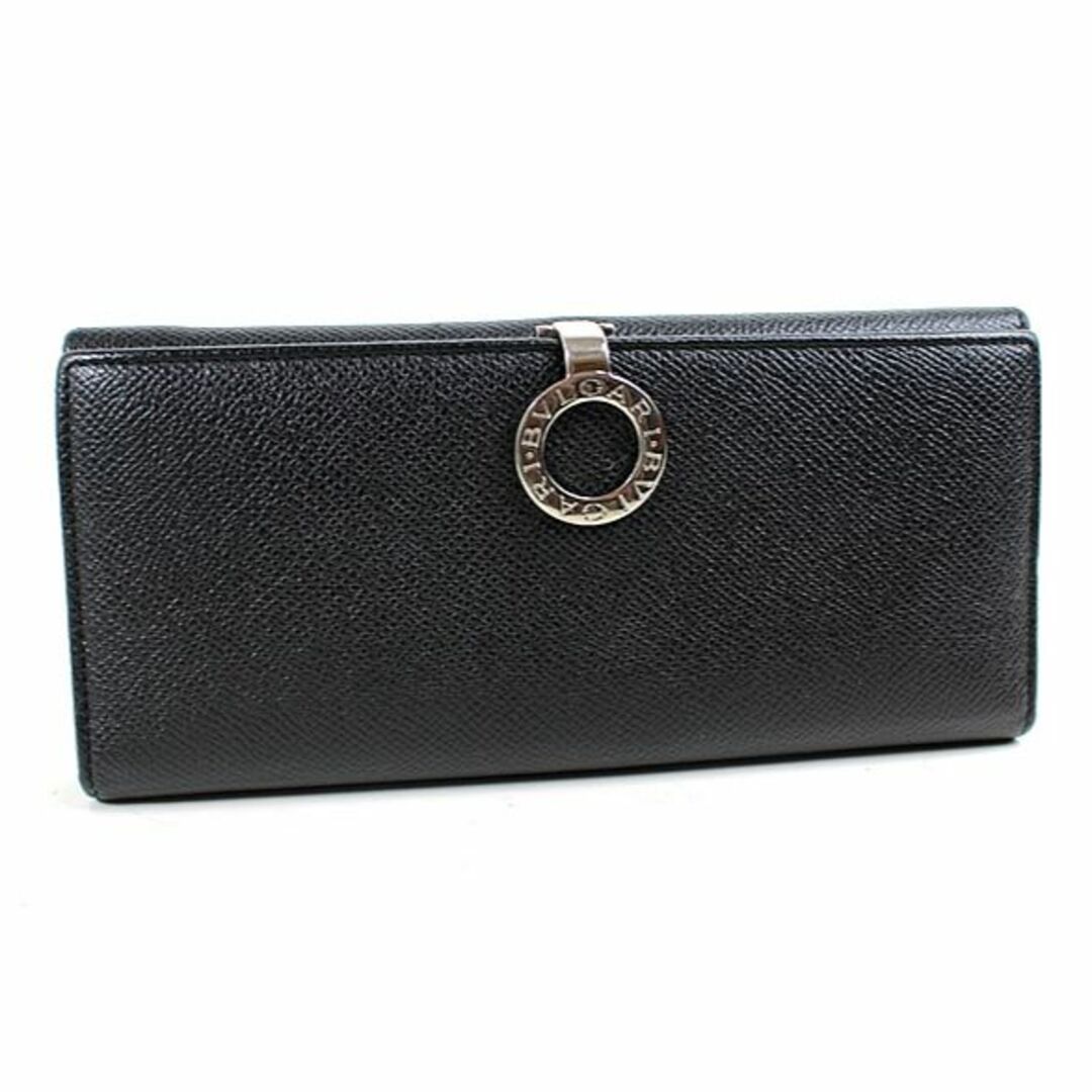 BVLGARI - ブルガリ 長財布 ブラック 黒 レザー 極美品 r320 【中古 ...