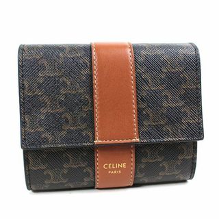 セリーヌ(celine)のセリーヌ　三つ折り財布　ミニ財布　ブラウン　CELINE　極美品　財布　r323 【中古】(財布)