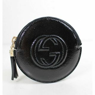 グッチ(Gucci)のグッチ コインケース 小銭入れ ブラック　黒 ダブルG　美品 GUCCI　フリンジ　ブラック　新品同様　r332　【中古】(コインケース)