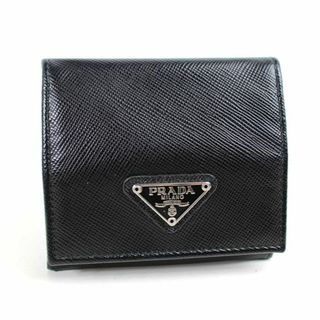 プラダ(PRADA)のプラダ コインケース　小銭入れ NERO　ブラック　黒　極美品　PRADA r340 　【中古】(コインケース/小銭入れ)