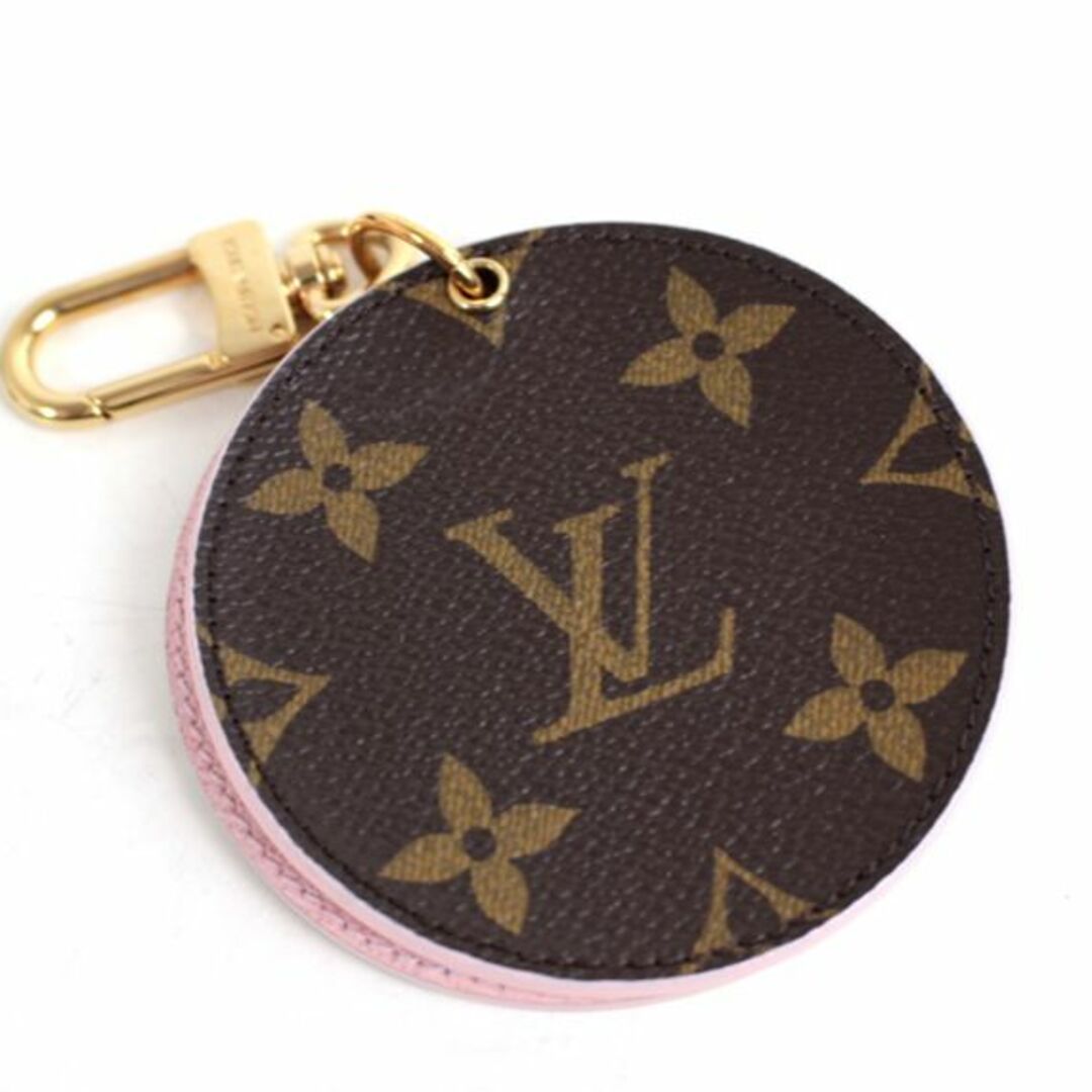 ルイヴィトン　鏡　キーホルダー　ミラー　ポルト クレ ミロワール モノグラム　極美品　ピンク　LV r382　【中古】 レディースのファッション小物(キーホルダー)の商品写真