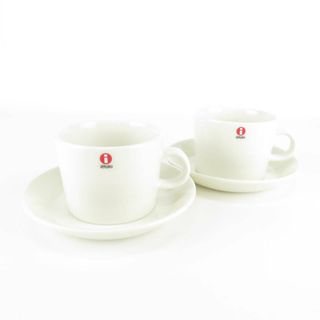 イッタラ(iittala)の未使用 iittala イッタラ ティーマ カップ＆ソーサー 2客 ペア 約220ml ティー 15cmプレート 北欧 SU4425G (グラス/カップ)