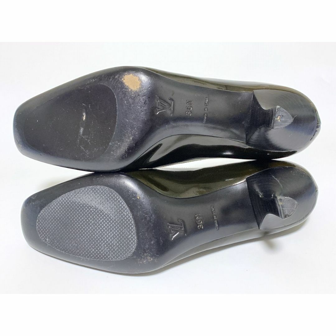 LOUIS VUITTON(ルイヴィトン)のルイヴィトン 36≒23cm パンプス ダークグリーン系 mcu レディースの靴/シューズ(ハイヒール/パンプス)の商品写真