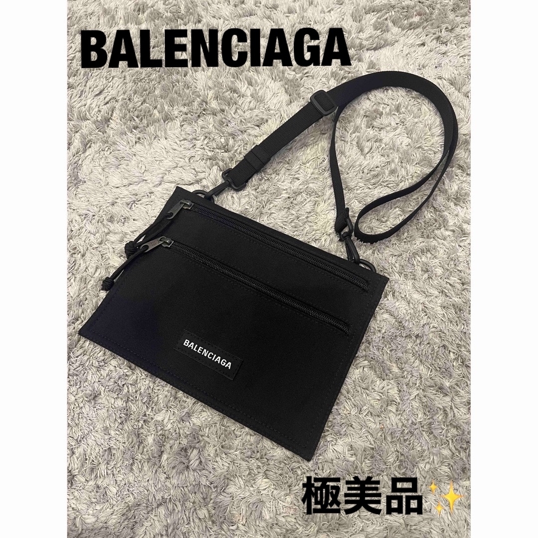 美品！BALENCIAGA バレンシアガ ボディバッグ 黒 - ボディバッグ