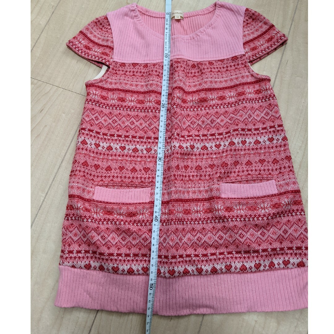 HusHush(ハッシュアッシュ)の120サイズ　ニットチュニ キッズ/ベビー/マタニティのキッズ服女の子用(90cm~)(ニット)の商品写真