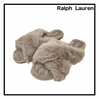 ラルフローレン(Ralph Lauren)のラルフローレン　サンダル　靴　リアルフォックスファー　グレー　ロゴ入り　23㎝(サンダル)