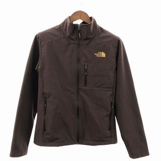 ザノースフェイス(THE NORTH FACE)のTHE NORTH FACE ノースフェイス WINDWALL ワンポイントロゴ ソフトシェルジャケット アウトドア ブラウン (メンズ S) 中古 古着 P0364(その他)