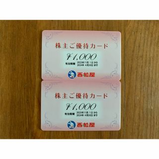 西松屋  株主優待カード2000円分(ショッピング)
