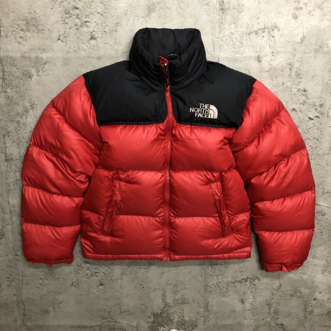 THE NORTH FACE ダウンジャケット ヌプシ メンズ レッド アウター