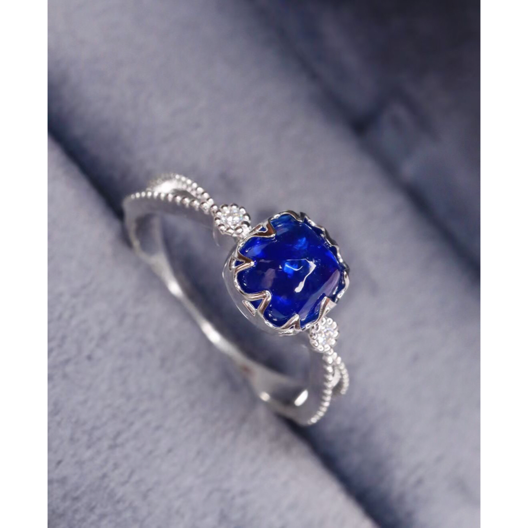 天然 ブルーサファイア ダイヤ リング2ct k18 ¥ レディースのアクセサリー(リング(指輪))の商品写真