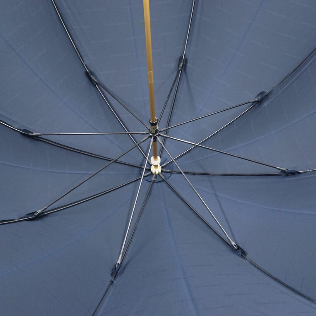 BURBERRY(バーバリー)の傘 BURBERRY バーバリー USED品 チェックパイピング ネイビー グラス骨 58cm KR S0209 レディースのファッション小物(傘)の商品写真