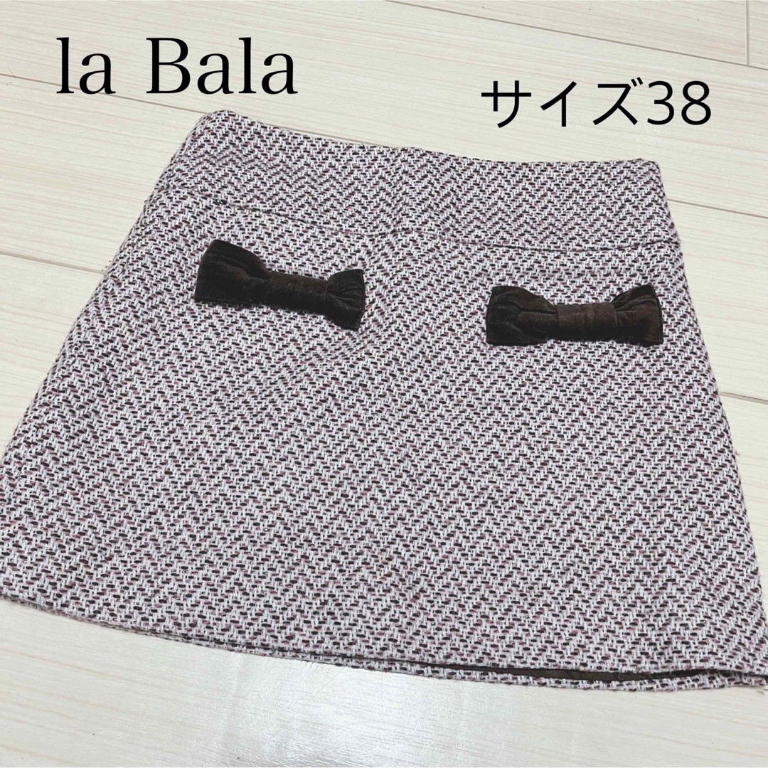 la Bala(ラバーラ)のla Bala ラバーラ ツイード ミニスカート CanCam 韓国 タイト レディースのスカート(ミニスカート)の商品写真