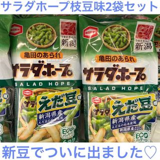 カメダセイカ(亀田製菓)の新潟限定　亀田製菓　サラダホープ　枝豆　えだ豆味　2袋セット　匿名発送(菓子/デザート)