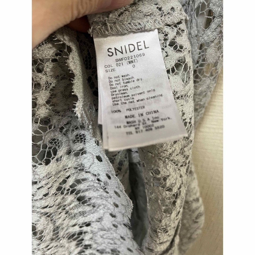 SNIDEL(スナイデル)の【メメントモリ様専用】スナイデルワンピース　ドレス　マーメイド　くすみミント　s レディースのフォーマル/ドレス(ロングドレス)の商品写真