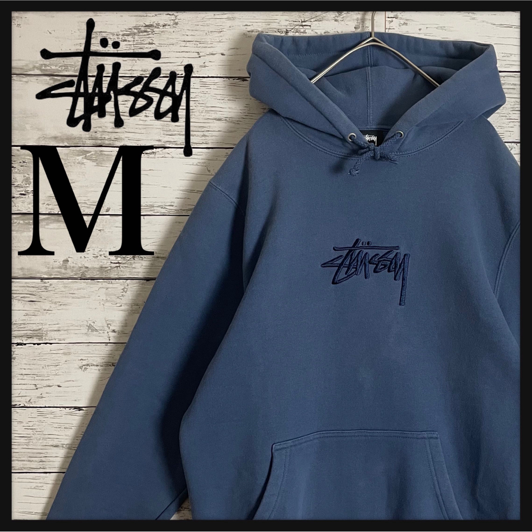 【超希少カラー】STUSSY センター刺繍ロゴ 即完売モデル 入手困難 パーカー