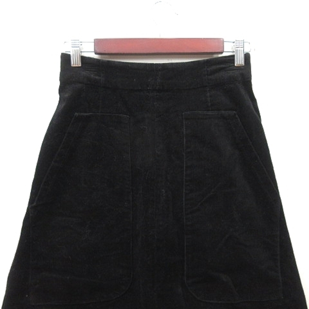 mystic(ミスティック)のミスティック 台形スカート ロング コーデュロイ 1 黒 ブラック /YI レディースのスカート(ロングスカート)の商品写真
