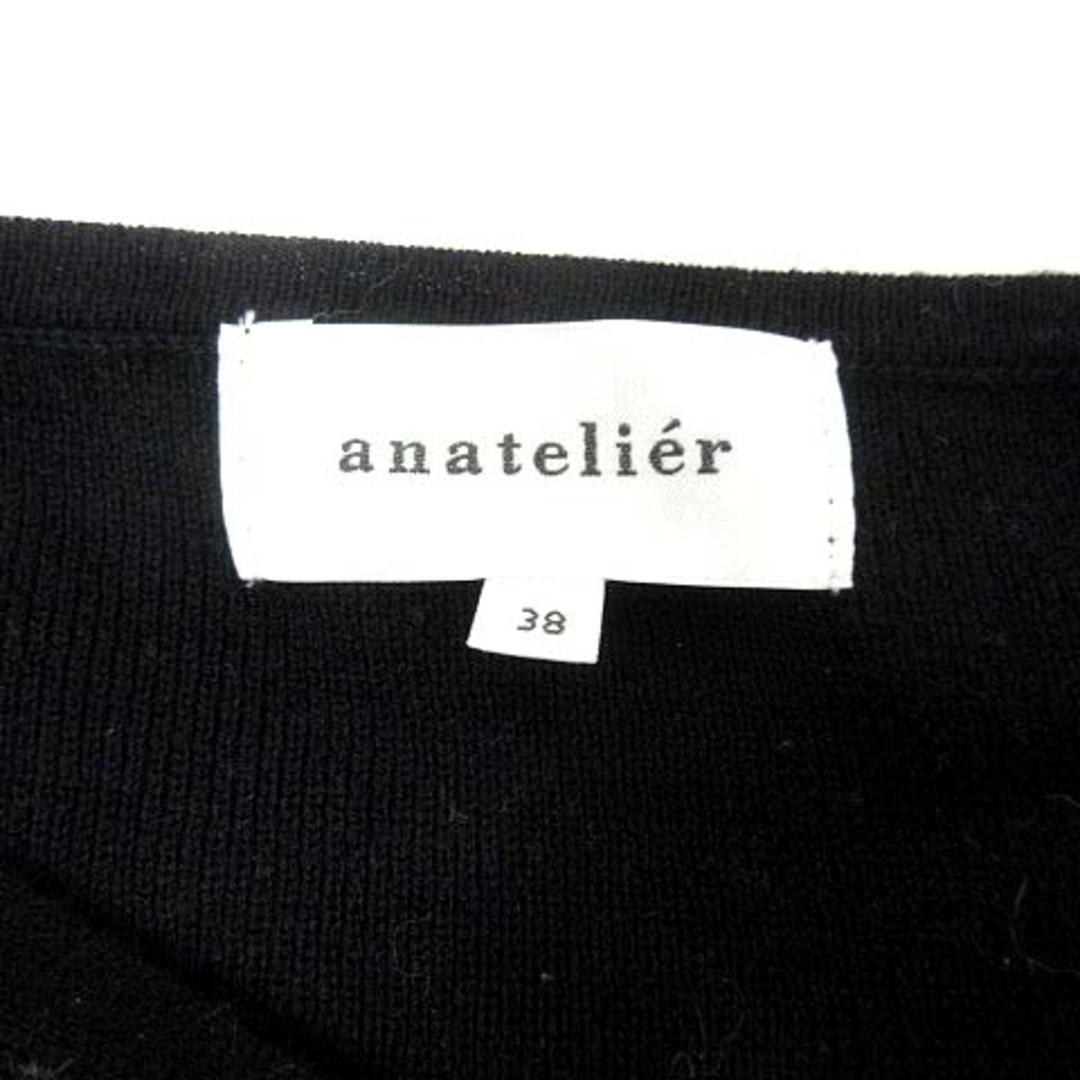 anatelier(アナトリエ)のANATELIER ニット カットソー リボン 長袖 38 黒 ブラック /YK レディースのトップス(ニット/セーター)の商品写真