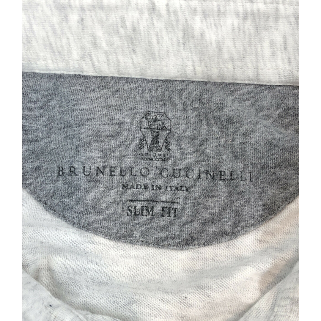 BRUNELLO CUCINELLI(ブルネロクチネリ)の美品 ブルネロクチネリ 長袖コットンポロシャツ メンズ S メンズのトップス(ポロシャツ)の商品写真