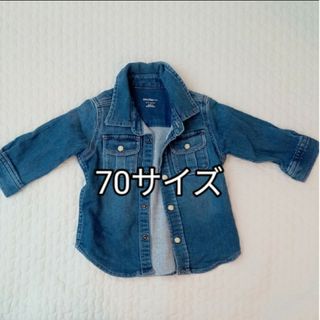 ベビーギャップ(babyGAP)のbaby gap　70サイズ　ヴィンテージデニム　ストレッチジャケット　シャツ(シャツ/カットソー)