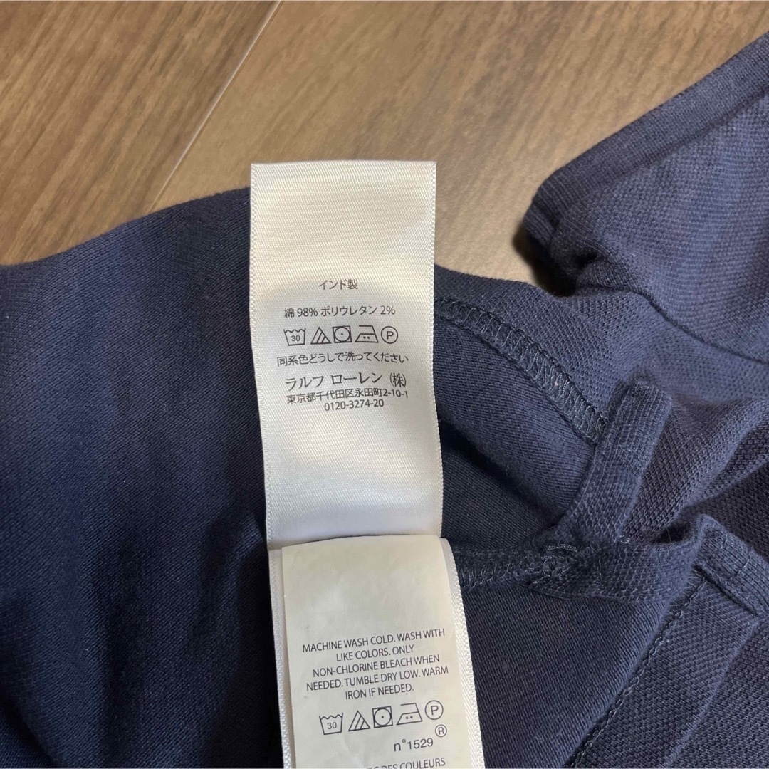 POLO RALPH LAUREN(ポロラルフローレン)の美品！poloラルフローレン ネイビー ポロシャツ 120㎝ キッズ/ベビー/マタニティのキッズ服女の子用(90cm~)(Tシャツ/カットソー)の商品写真