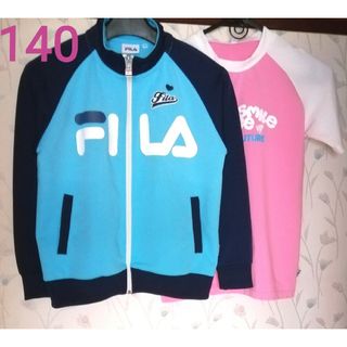 フィラ(FILA)のFILA ジャージ上&BELL MARK Tシャツ ２点セット140cm 女の子(ジャケット/上着)