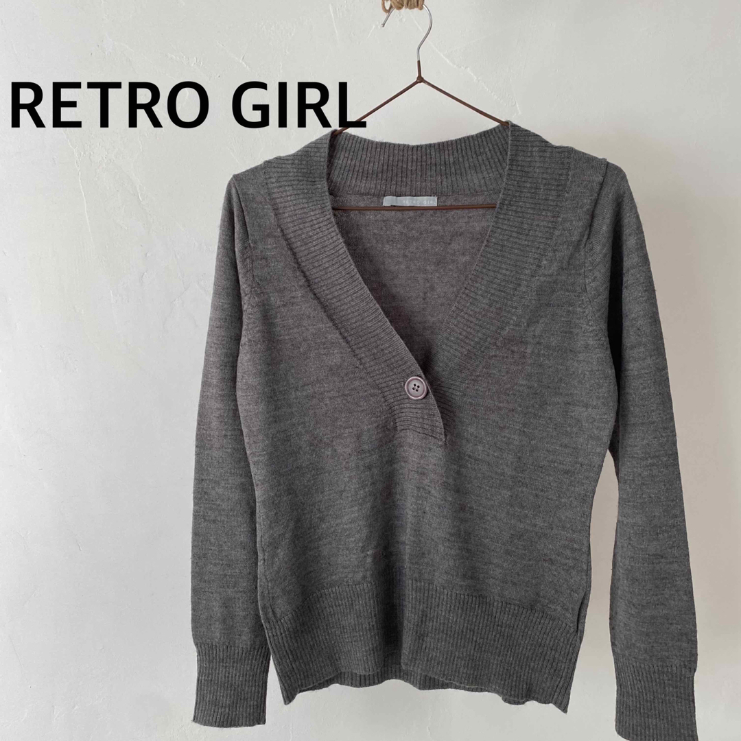 RETRO GIRL(レトロガール)のRETRO GIRL レトロガール　グレー　ニット　トップス レディースのトップス(ニット/セーター)の商品写真