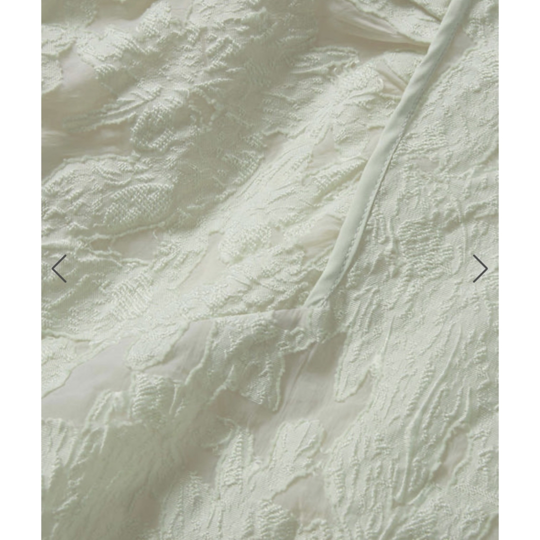 ViS(ヴィス)のVIS ボタニカル柄レース ジャガード パイピング シアー ブラウス レディースのトップス(シャツ/ブラウス(長袖/七分))の商品写真
