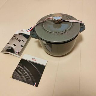 ストウブ(STAUB)の正規品　ストウブstaub ラ ココット de GOHANグレー　M 16cm(鍋/フライパン)