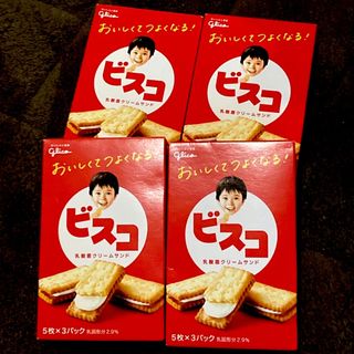 グリコ(グリコ)のビスコ(5枚×3パック)4箱セット(菓子/デザート)