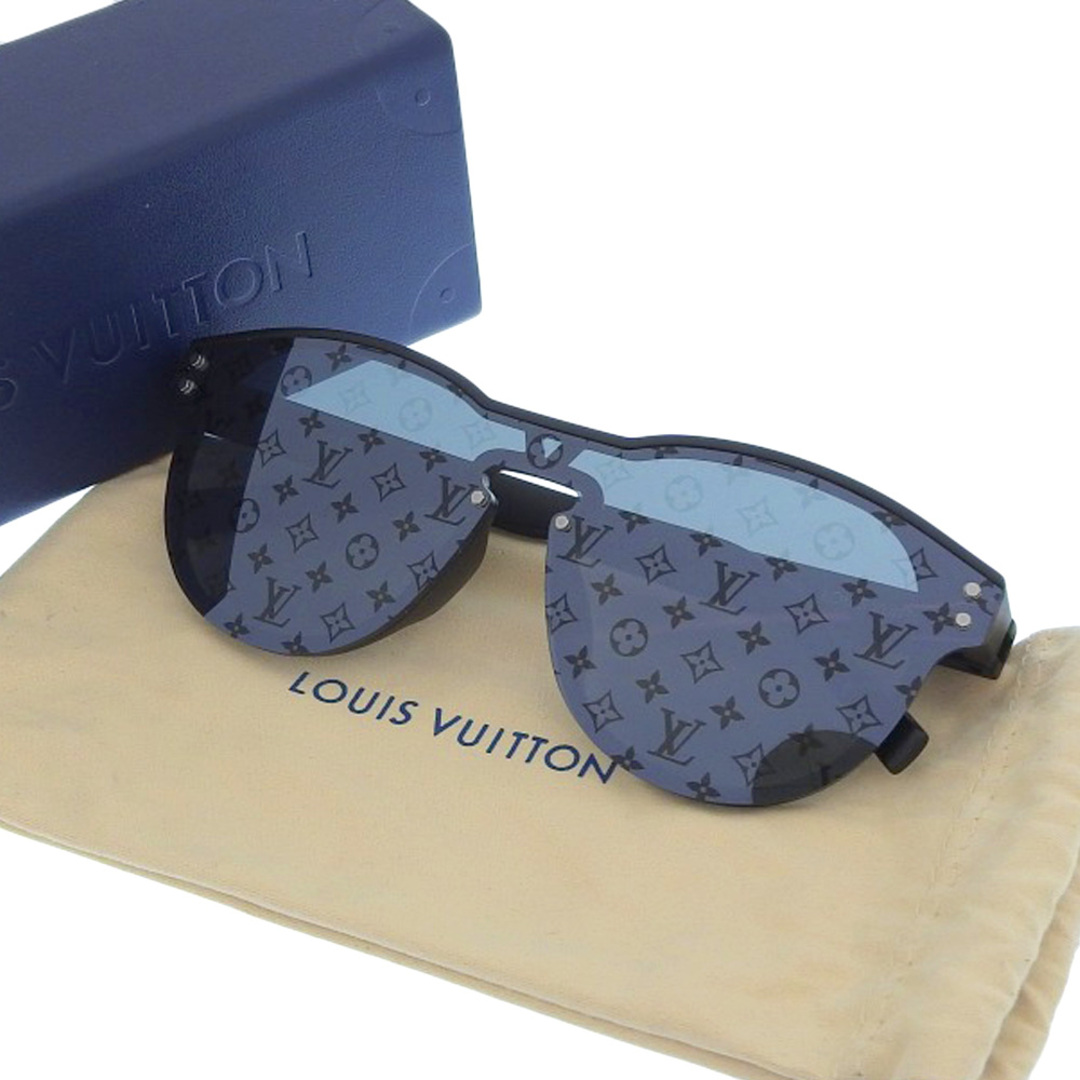 【本物保証】 布袋付 超美品 ルイヴィトン LOUIS VUITTON サングラス LVワイメア モノグラム アイウェア 黒 ブラック 145 Z1333EZ1333E製造番号