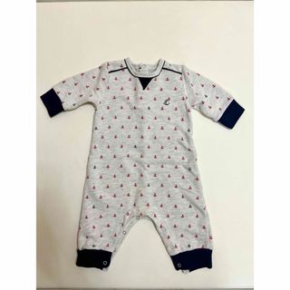 プチバトー(PETIT BATEAU)のプチバトー　ロンパース　60(ロンパース)