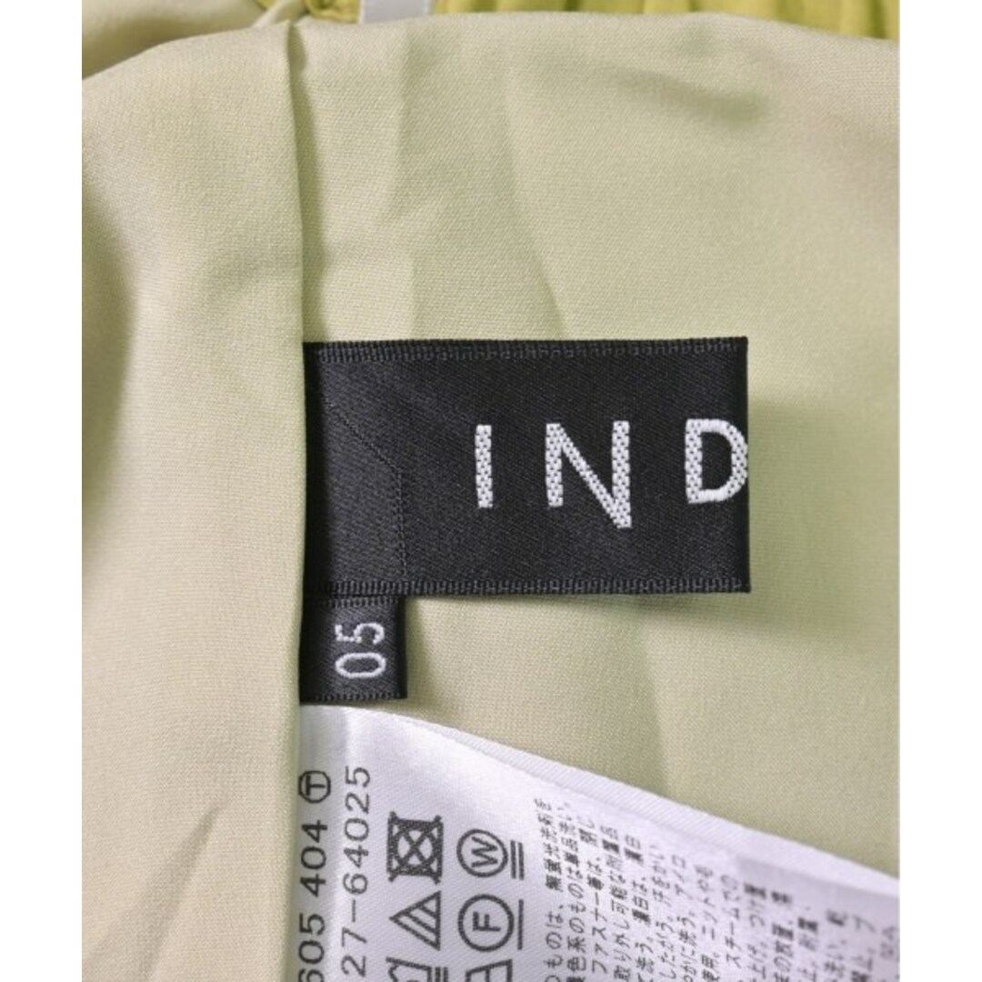 INDIVI(インディヴィ)のINDIVI インディヴィ クロップドパンツ 5(XS位) 黄緑 【古着】【中古】 レディースのパンツ(クロップドパンツ)の商品写真