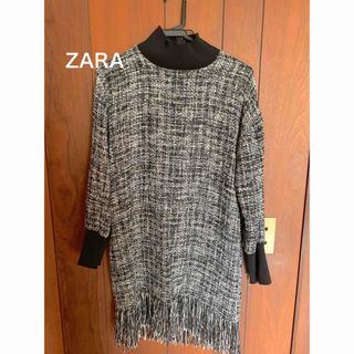 ザラ(ZARA)のZARA  ツイードワンピース(ミニワンピース)