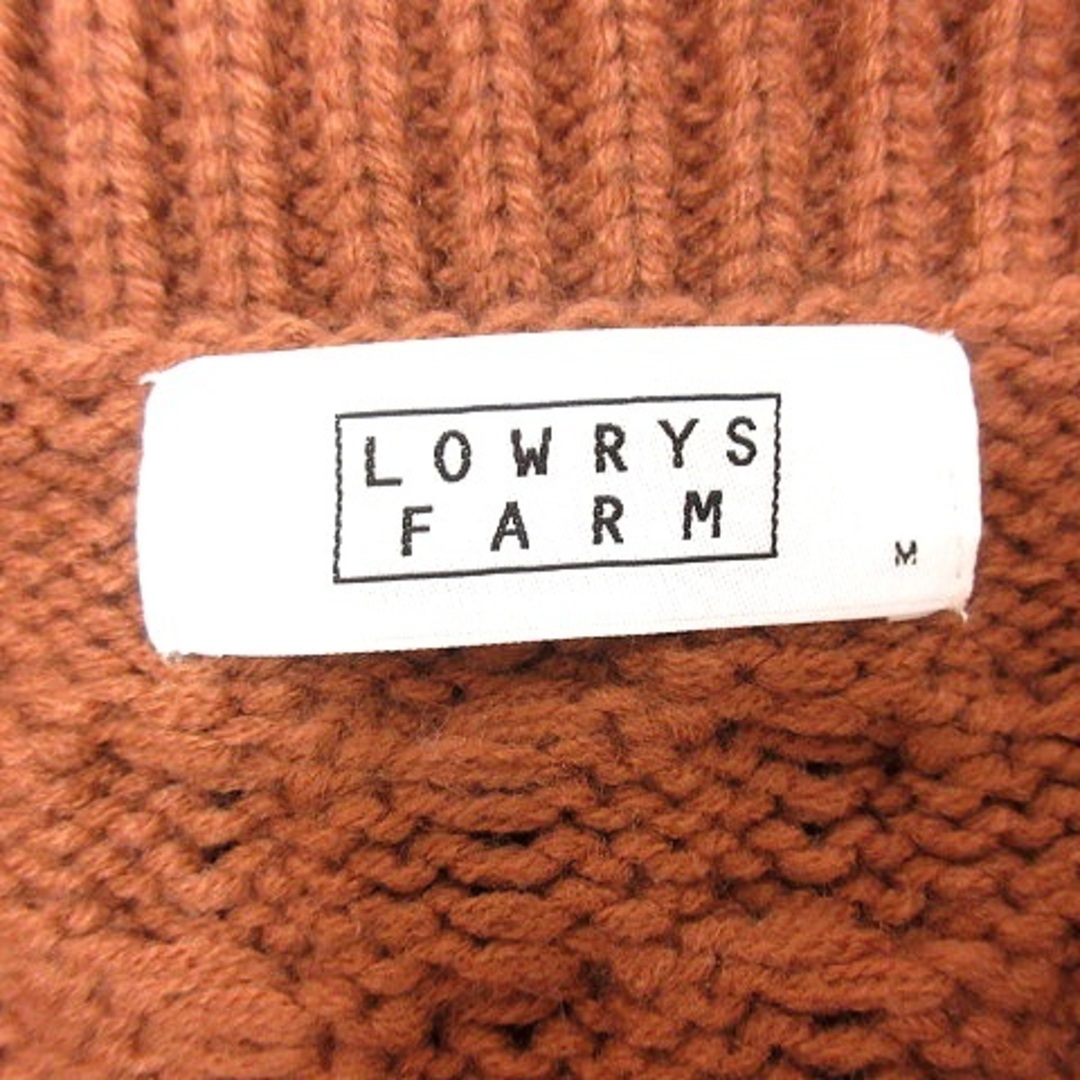 LOWRYS FARM(ローリーズファーム)のローリーズファーム ニットセーター ラウンドネック ケーブル 長袖 茶 ■MO レディースのトップス(ニット/セーター)の商品写真