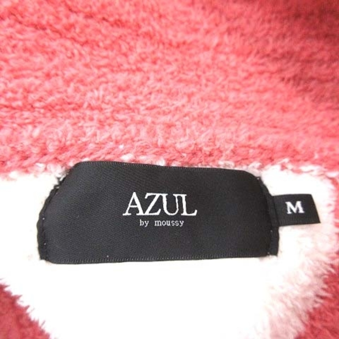 AZUL by moussy(アズールバイマウジー)のアズールバイマウジー ニットカーディガン 長袖 パイル 星柄 M ピンク ■MO レディースのトップス(カーディガン)の商品写真