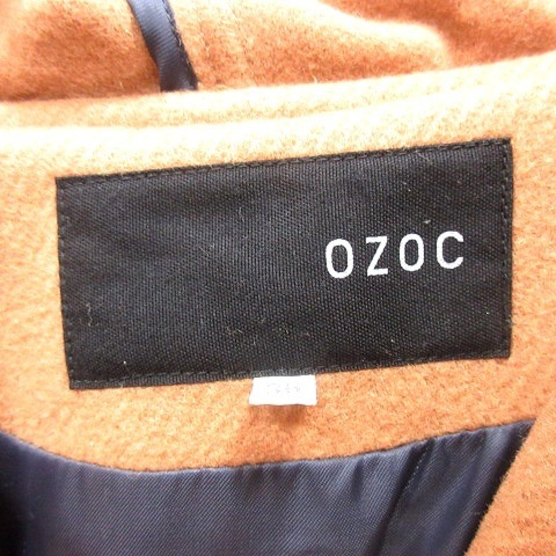 OZOC(オゾック)のオゾック ダッフルコート ロング フード 総裏地 36 キャメル 茶 ■MO レディースのジャケット/アウター(ダッフルコート)の商品写真