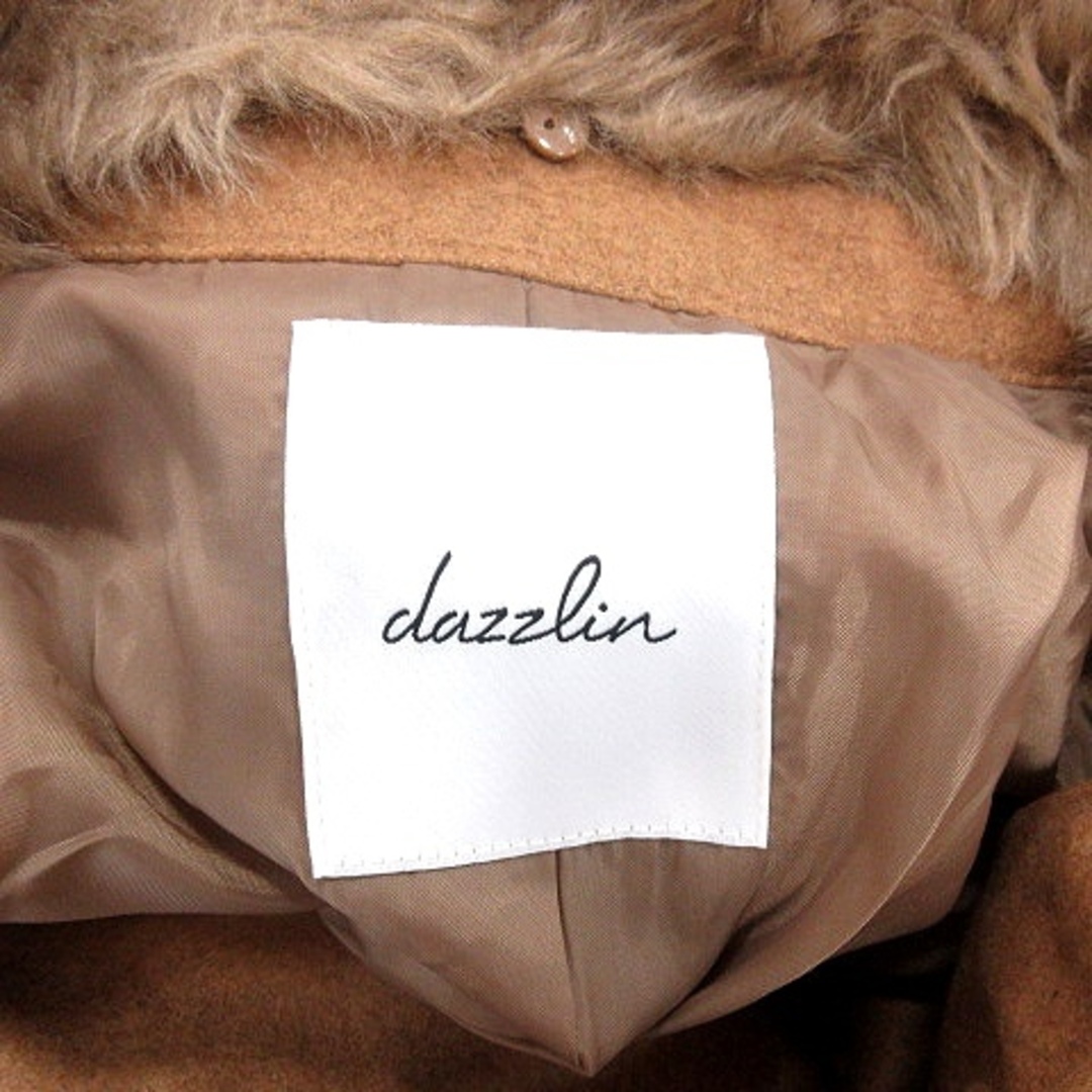 dazzlin(ダズリン)のダズリン コート ダブル フェイクファー 総裏地 フレアスリーブ F 茶 ■MO レディースのジャケット/アウター(その他)の商品写真