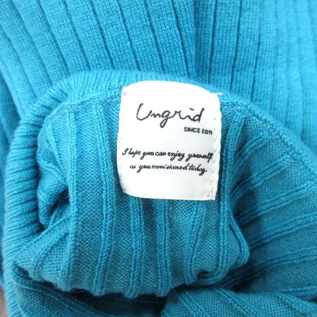 Ungrid(アングリッド)のアングリッド ニットセーター タートルネック リブ 長袖 水色 ■MO レディースのトップス(ニット/セーター)の商品写真