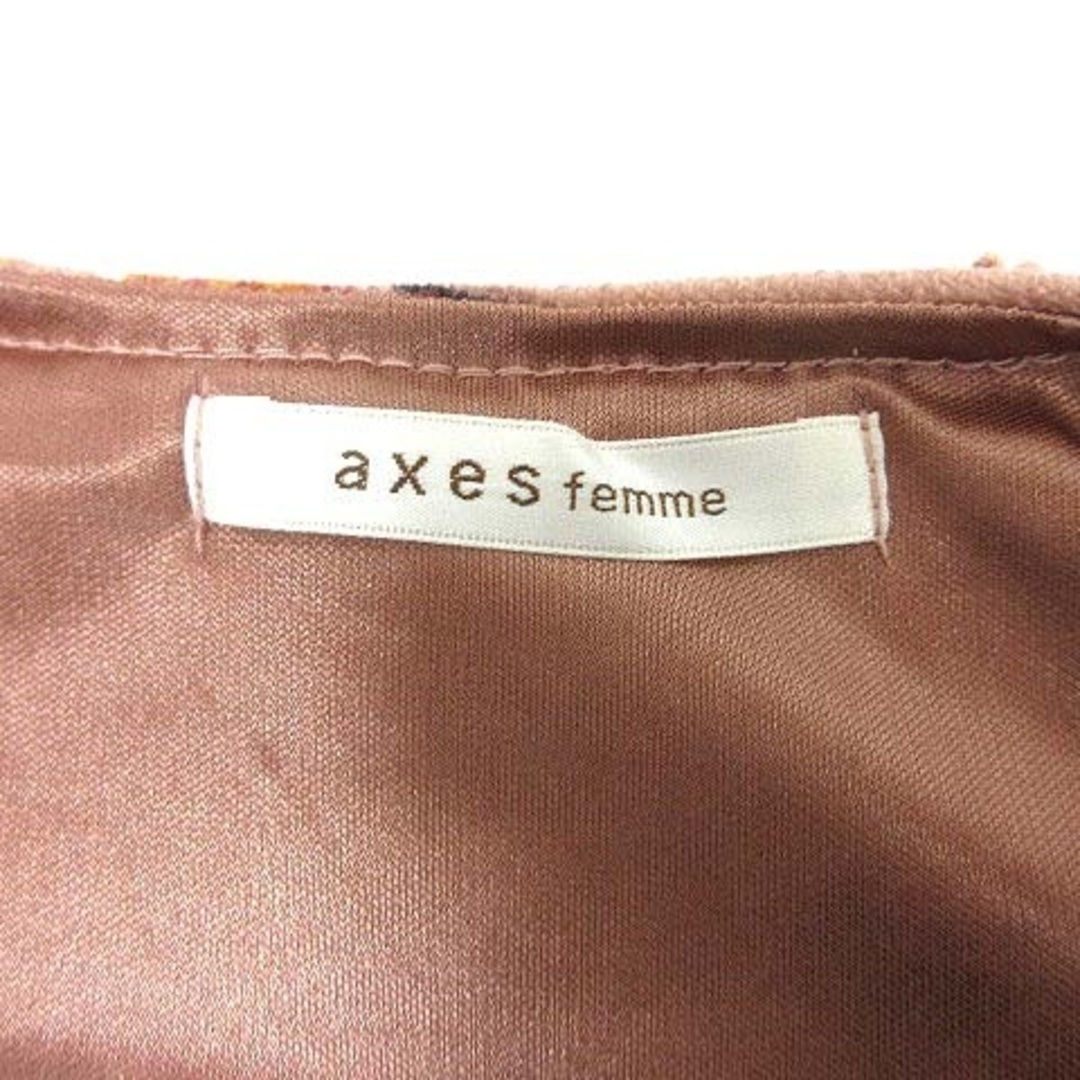 axes femme(アクシーズファム)のアクシーズファム ワンピース フレア ひざ丈 ノースリーブ M ピンクベージュ レディースのワンピース(ひざ丈ワンピース)の商品写真