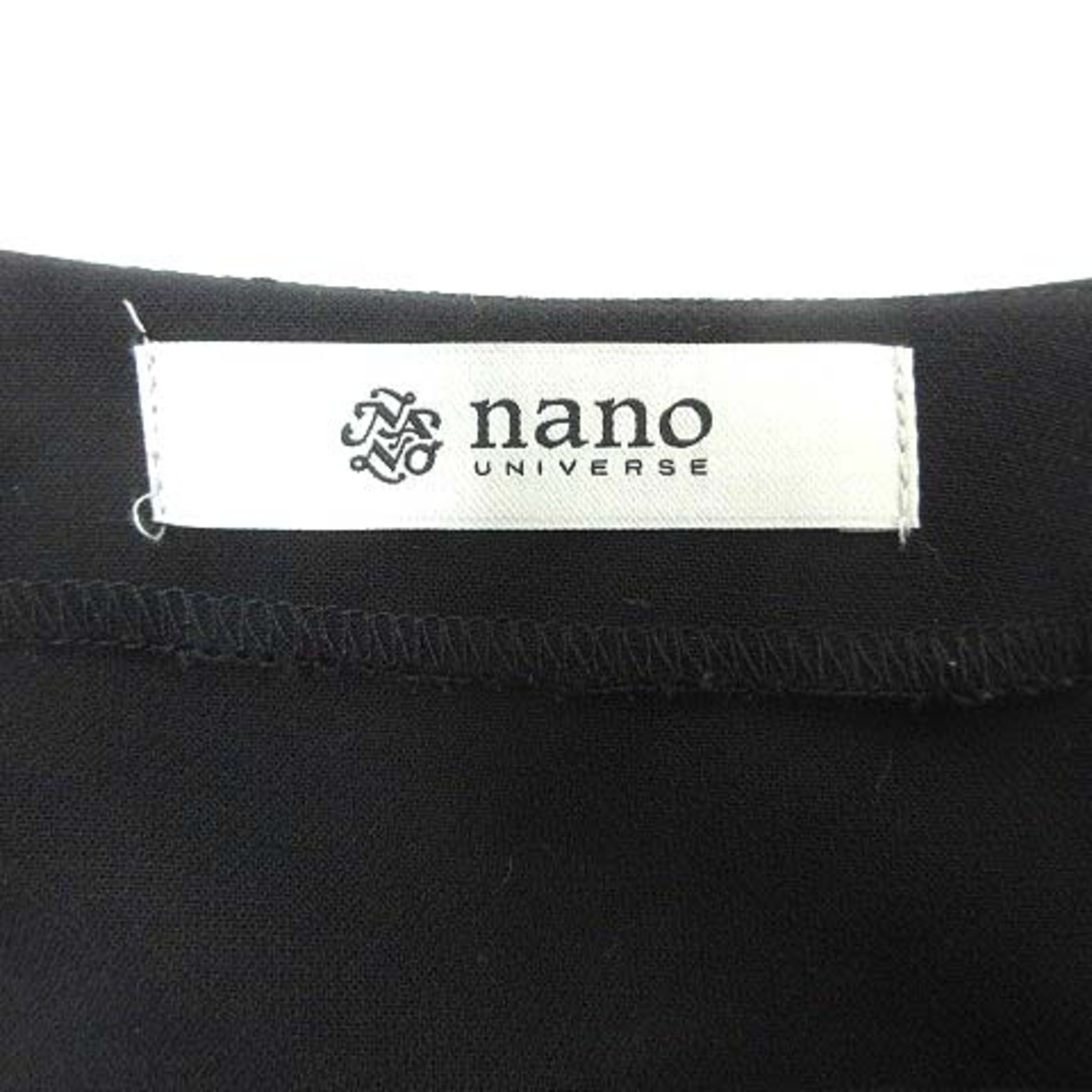 nano・universe(ナノユニバース)のnano universe ブラウス Vネック 長袖 F 黒 ブラック /YK レディースのトップス(シャツ/ブラウス(長袖/七分))の商品写真