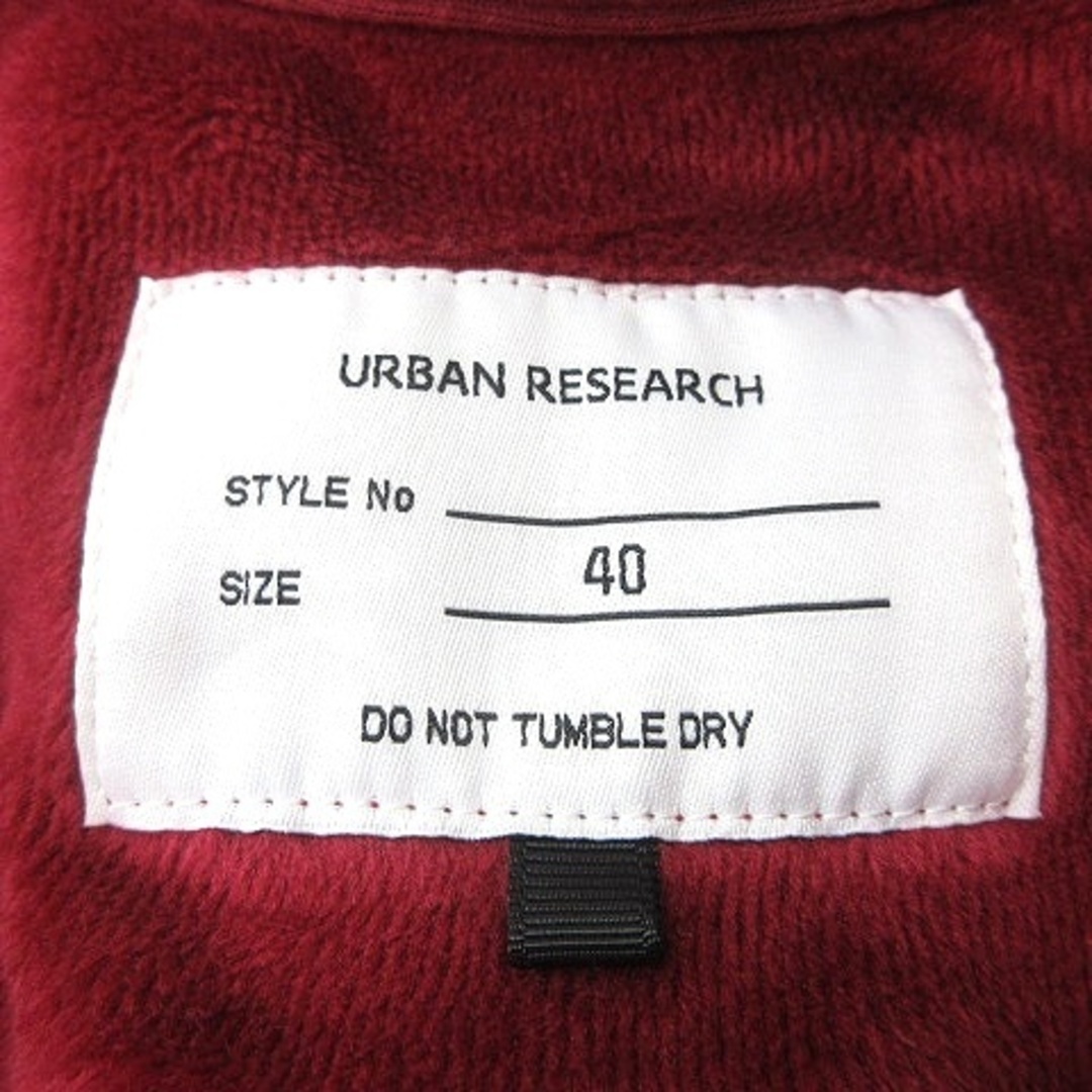 URBAN RESEARCH(アーバンリサーチ)のアーバンリサーチ ステンカラージャケット フェイクファー 40 赤 レッド メンズのジャケット/アウター(テーラードジャケット)の商品写真