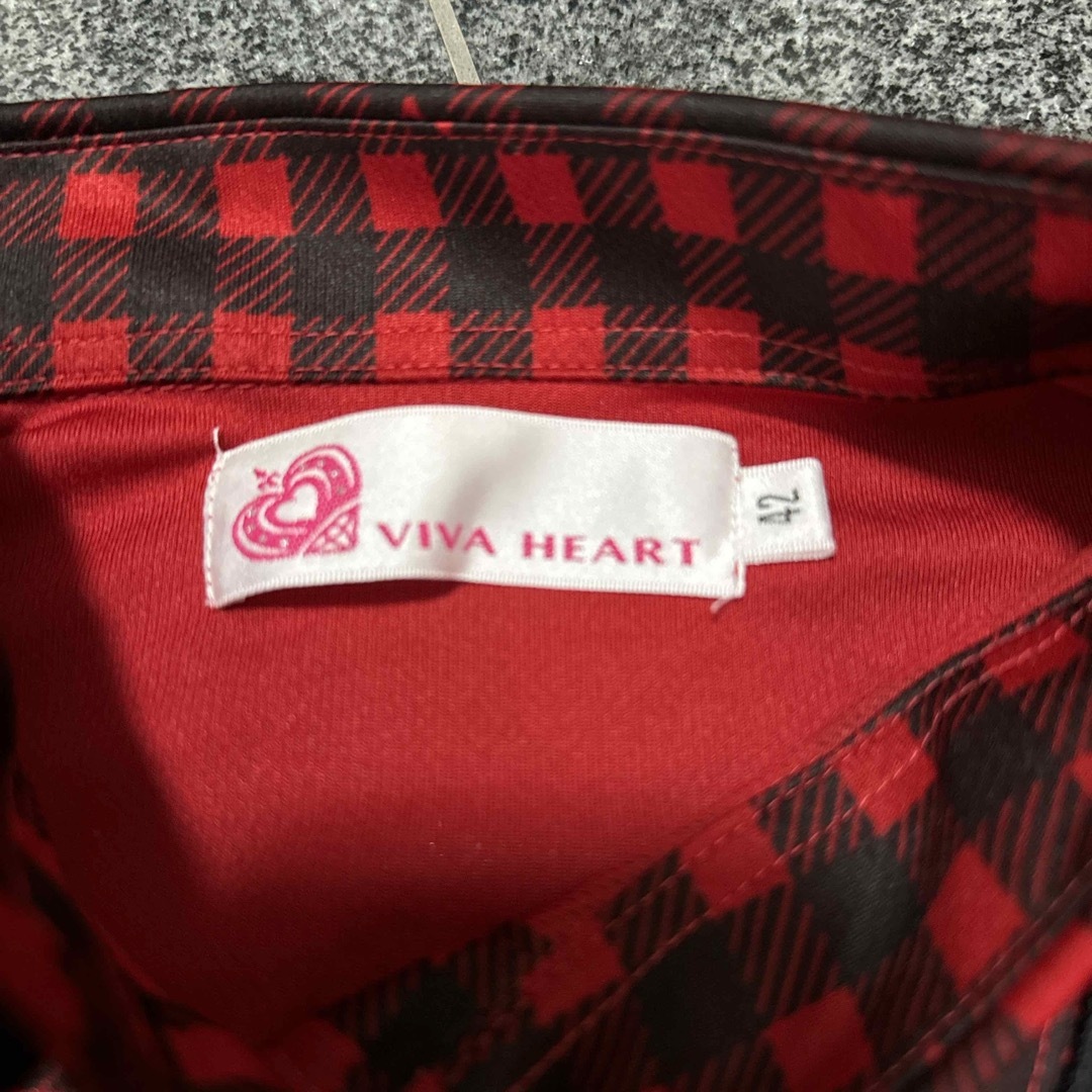VIVA HEART(ビバハート)の【新品】ビバハート レディース 長袖ポロシャツ スポーツ/アウトドアのゴルフ(ウエア)の商品写真
