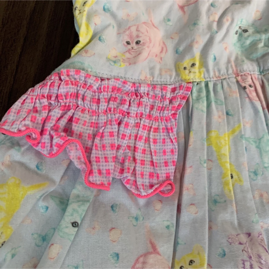 fafa(フェフェ)のネコちゃんワンピース&ブルマ120サイズ キッズ/ベビー/マタニティのキッズ服女の子用(90cm~)(ワンピース)の商品写真