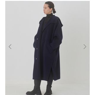 【超美品】LE CIEL BLEU ルシェルブルージョーゼットコートブラック