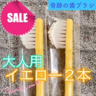 【新品】奇跡の歯ブラシ 大人用 イエロー 公式正規品〔2本セット〕(歯ブラシ/デンタルフロス)