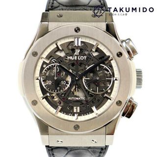 ウブロ(HUBLOT)のウブロ メンズ腕時計 クラシックフュージョン アエロフュージョン 中古 525.NE.0127.LR 自動巻き グレー文字盤 HUBLOT 【中古】 | ブランド ウォッチ オートマチック 裏スケ ファッション Aランク(腕時計(アナログ))