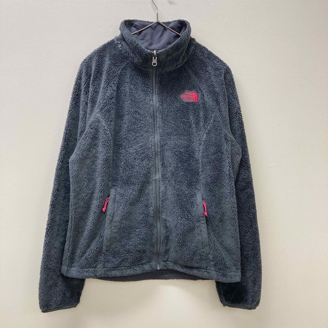 THE NORTH FACE(ザノースフェイス)の【美品】古着　ノースフェイス　フリースジャケット　レディース　Mサイズ　グレー レディースのジャケット/アウター(ブルゾン)の商品写真