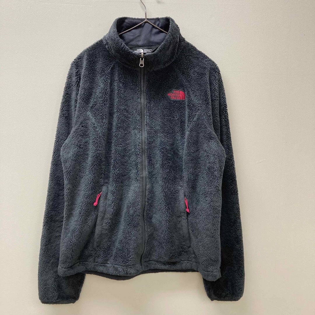 THE NORTH FACE(ザノースフェイス)の【美品】古着　ノースフェイス　フリースジャケット　レディース　Mサイズ　グレー レディースのジャケット/アウター(ブルゾン)の商品写真