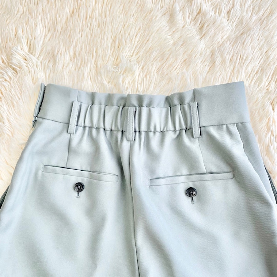 UNITED ARROWS green label relaxing(ユナイテッドアローズグリーンレーベルリラクシング)のユナイテッドアローズ　ワイドパンツ　レディース　グレー　グリーン　38 レディースのパンツ(カジュアルパンツ)の商品写真