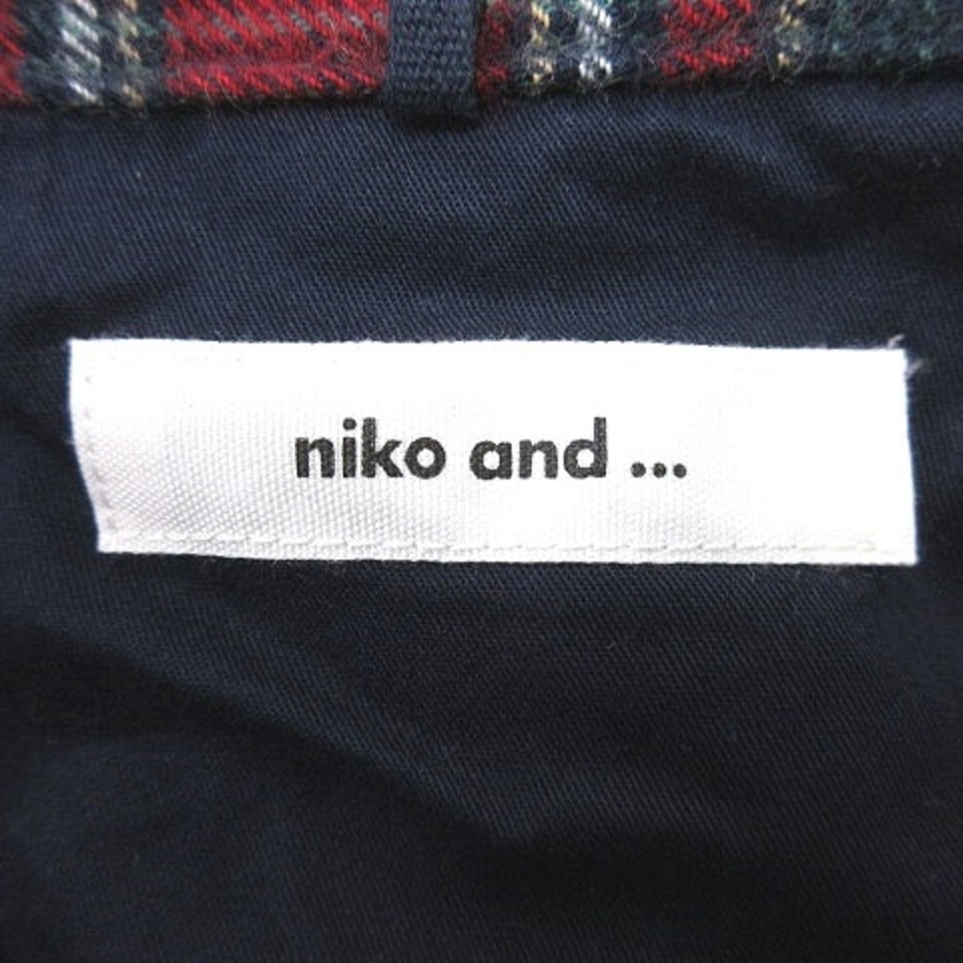 niko and...(ニコアンド)のニコアンド シャツ チェック 長袖 赤 レッド 紺 ネイビー 白 ホワイト 緑 レディースのトップス(シャツ/ブラウス(長袖/七分))の商品写真